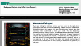 What Itesupport.com website looked like in 2016 (8 years ago)