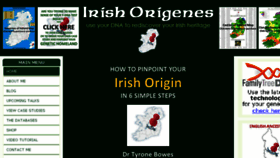 What Irishorigenes.com website looked like in 2016 (8 years ago)
