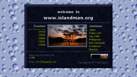 What Islandman.org website looked like in 2016 (8 years ago)