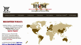 What Ihpm.org website looked like in 2016 (8 years ago)