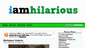 What Iamhilarious.com website looked like in 2016 (7 years ago)