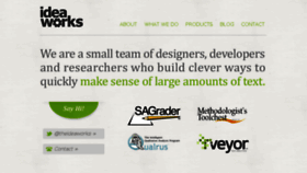 What Ideaworks.com website looked like in 2016 (7 years ago)