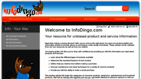 What Infodingo.com website looked like in 2016 (8 years ago)