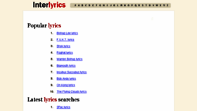 What Interlyrics.com website looked like in 2016 (7 years ago)