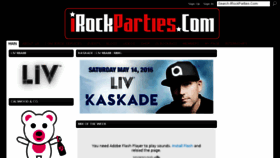 What Irockparties.com website looked like in 2016 (8 years ago)
