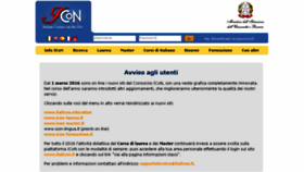 What Italicon.it website looked like in 2016 (8 years ago)