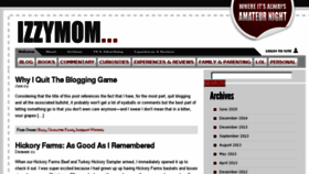 What Izzymom.com website looked like in 2016 (8 years ago)