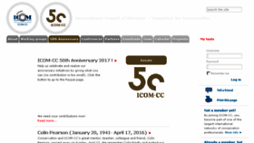 What Icom-cc.org website looked like in 2016 (8 years ago)