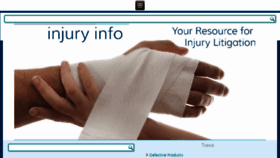 What Injuryinfo.com website looked like in 2016 (8 years ago)