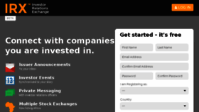 What Irx.exchange website looked like in 2016 (7 years ago)