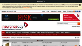 What Insuranceday.com website looked like in 2016 (8 years ago)