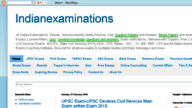 What Indianexaminations.blogspot.in website looked like in 2016 (8 years ago)