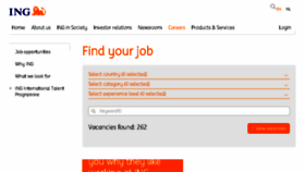 What Ing.jobs website looked like in 2016 (9 years ago)