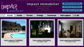 What Impact-immobilier18.fr website looked like in 2016 (8 years ago)