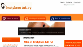 What Imetys.fi website looked like in 2016 (7 years ago)