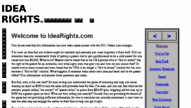What Idearights.com website looked like in 2016 (7 years ago)