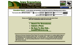 What Iowagravestones.org website looked like in 2016 (7 years ago)