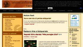 What Inforestauro.org website looked like in 2016 (8 years ago)
