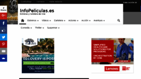 What Infopeliculas.es website looked like in 2016 (7 years ago)