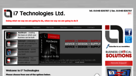 What I7technologies.co.uk website looked like in 2016 (7 years ago)