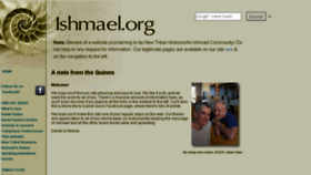 What Ishmael.com website looked like in 2016 (7 years ago)