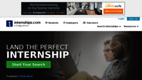 What Internships.com website looked like in 2016 (7 years ago)