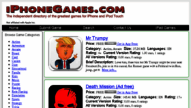 What Iphonegames.com website looked like in 2016 (7 years ago)