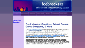 What Icebreakerfun.com website looked like in 2016 (7 years ago)