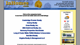What Inhomes.com website looked like in 2016 (7 years ago)