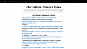 What Internationalscienceindex.org website looked like in 2016 (7 years ago)