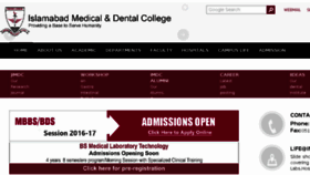 What Imdcollege.com website looked like in 2016 (7 years ago)