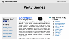 What Indoorpartygames.org website looked like in 2016 (7 years ago)