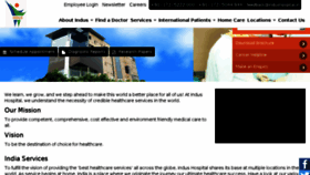 What Indushospital.in website looked like in 2016 (7 years ago)