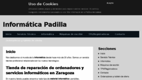 What Informaticapadilla.es website looked like in 2016 (7 years ago)
