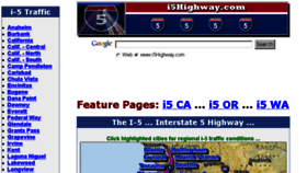 What I5highway.com website looked like in 2016 (7 years ago)
