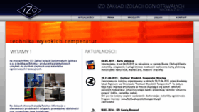 What Izo.pl website looked like in 2016 (7 years ago)