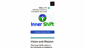 What Inner-shift.com website looked like in 2016 (7 years ago)