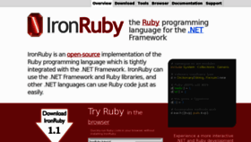 What Ironruby.net website looked like in 2016 (7 years ago)