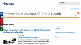 What Ijph.blogs.springer.com website looked like in 2016 (7 years ago)