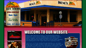 What Irenescafe.com website looked like in 2016 (7 years ago)