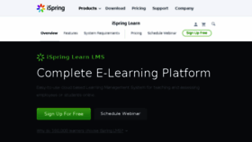 What Ispringlearn.com website looked like in 2016 (7 years ago)