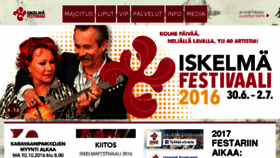 What Iskelmafestivaali.fi website looked like in 2016 (7 years ago)