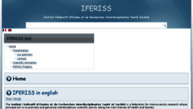 What Iferiss.org website looked like in 2016 (7 years ago)
