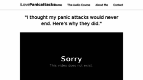 What Ilovepanicattacks.com website looked like in 2016 (7 years ago)