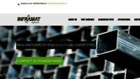 What Inframat.in website looked like in 2016 (9 years ago)