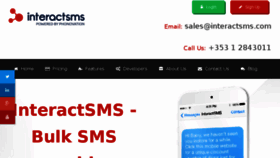 What Interactsms.com website looked like in 2016 (7 years ago)