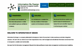 What Informationbydesign.com.au website looked like in 2016 (7 years ago)