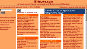 What Itnieuws.com website looked like in 2016 (7 years ago)