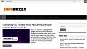 What Infobuzzy.com website looked like in 2016 (7 years ago)
