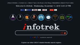 What Infotrek.info website looked like in 2016 (7 years ago)